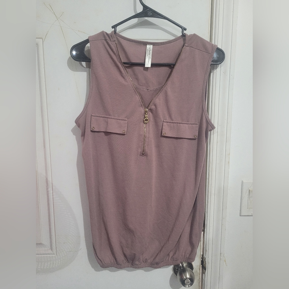 2 shirts purple and red/salmon
